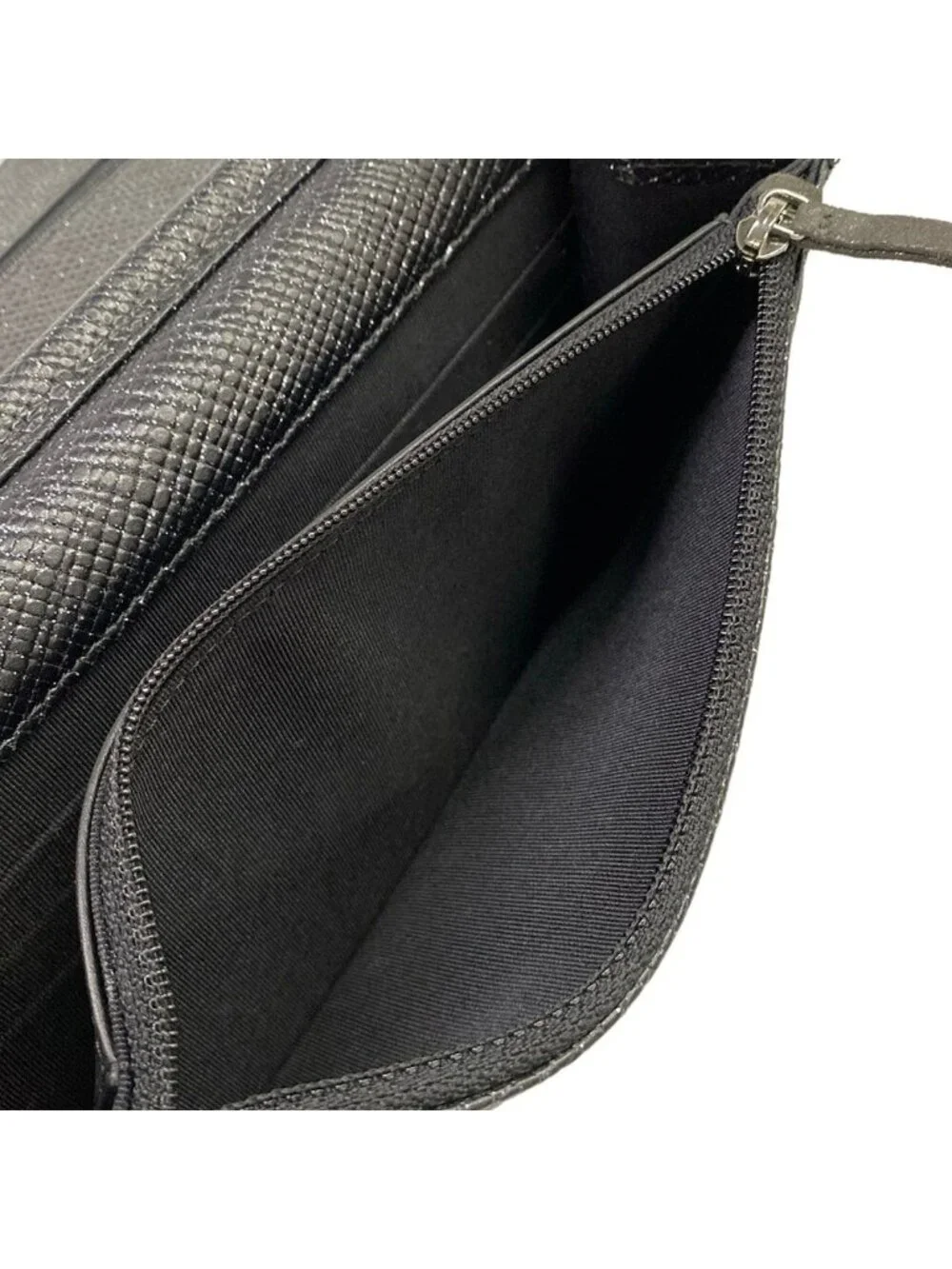 Chanel Wallet Quilted Black Chain Leather Shoulder Bag